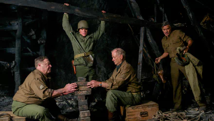 Matt Damon John Goodman George Clooney Bill Murray movie The Monuments Men HD Desktop Wallpaper | Background Image