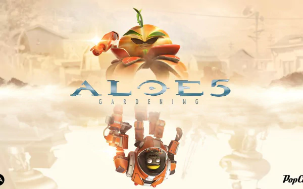 A colorful HD wallpaper from Plants vs. Zombies: Garden Warfare 2, featuring a whimsical gardening theme with characters and vibrant visuals.