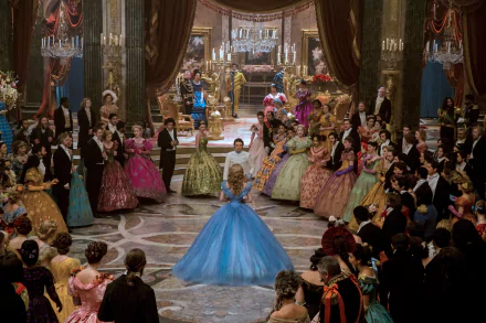 Richard Madden Lily James movie Cinderella (2015) HD Desktop Wallpaper | Background Image