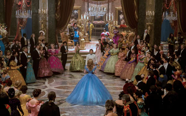 Richard Madden Lily James movie Cinderella (2015) HD Desktop Wallpaper | Background Image