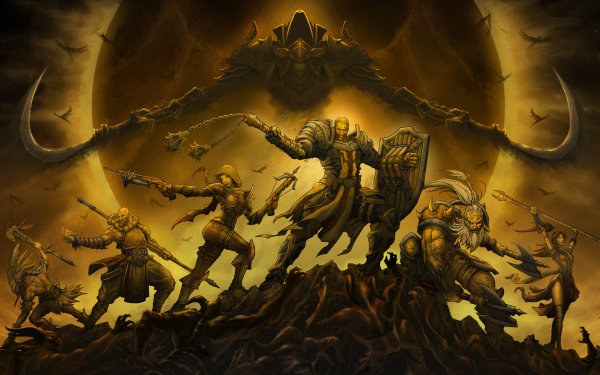 Video Game Diablo III: Reaper Of Souls Diablo Malthael Demon Hunter Crusader Wizard Witch Doctor Monk Barbarian HD Wallpaper | Background Image