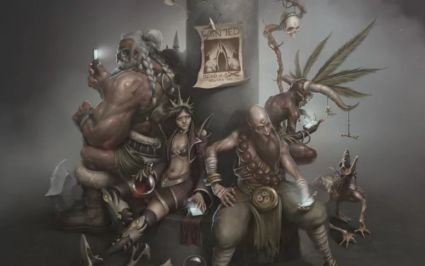 Witch Doctor (Diablo III) Monk (Diablo III) Wizard (Diablo III) Barbarian (Diablo III) video game Diablo III HD Desktop Wallpaper | Background Image