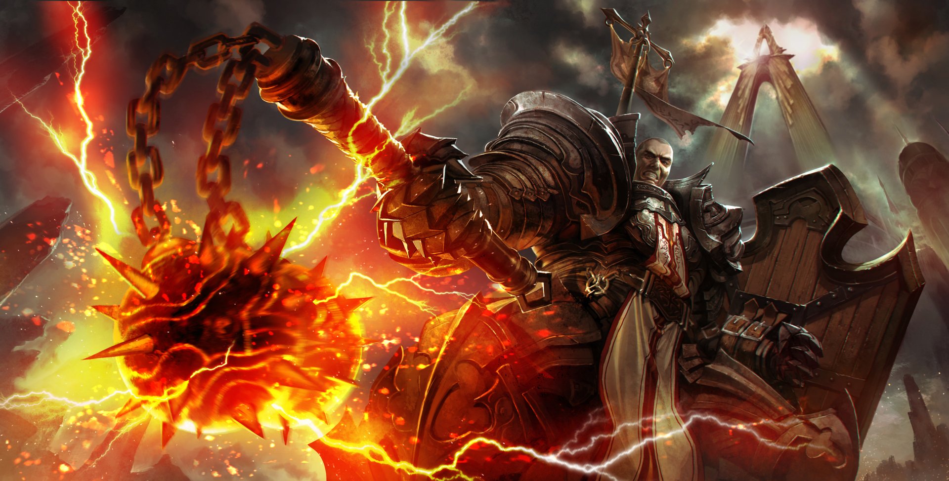 Download Crusader (Diablo III) Video Game Diablo III: Reaper Of Souls HD Wallpaper by Dohyun, Yang