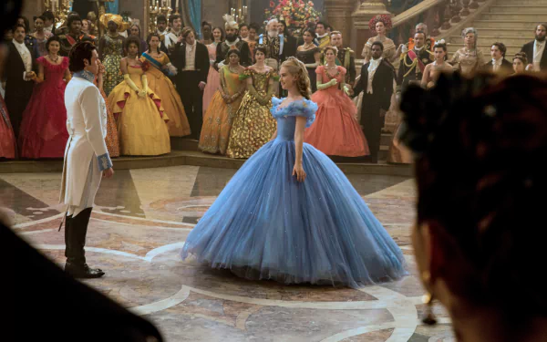 Richard Madden Lily James movie Cinderella (2015) HD Desktop Wallpaper | Background Image