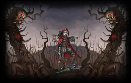 video game Akaneiro Demon Hunters HD Desktop Wallpaper | Background Image