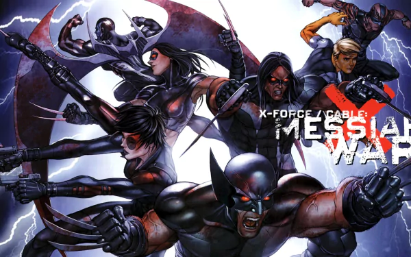 X-23 Domino (Marvel Comics) Warren Worthington III Archangel (Marvel Comics) Wolverine Comic X-Force HD Desktop Wallpaper | Background Image