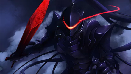 A dynamic HD wallpaper featuring Berserker from Fate/Zero, clad in dark armor and wielding a red sword, capturing the powerful essence of the anime.