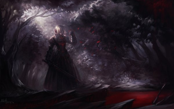 Anime Fate/Stay Night Fate Series Saber Blonde Short Hair Sword Warrior Saber Alter HD Wallpaper | Background Image