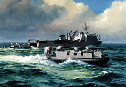  USS Whidbey Island (LSD-41) and hovercraft