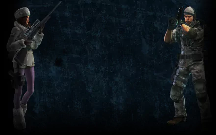 HD PC desktop wallpaper featuring characters from the video game Resident Evil: Revelations, set against a dark, textured background.