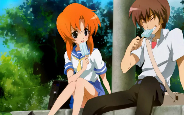 Maebara Keiichi Rena Ryūgū Anime Higurashi When They Cry HD Desktop Wallpaper | Background Image