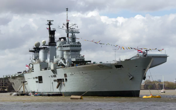 warship aircraft carrier military HMS Illustrious (R06) HD Desktop Wallpaper | Background Image