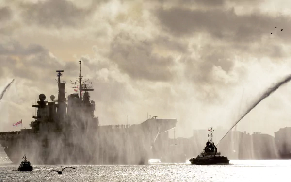 warship aircraft carrier military HMS Illustrious (R06) HD Desktop Wallpaper | Background Image