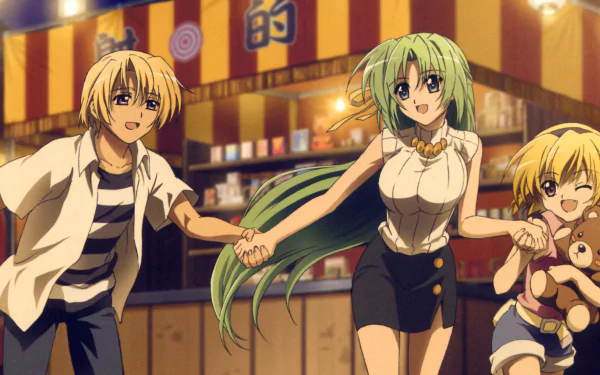 Hōjō Satoshi Sonozaki Shion Anime Higurashi When They Cry HD Desktop Wallpaper | Background Image