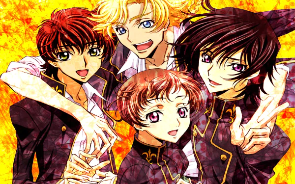 Suzaku Kururugi Gino Weinberg Lelouch Lamperouge Rolo Lamperouge Anime Code Geass HD Desktop Wallpaper | Background Image