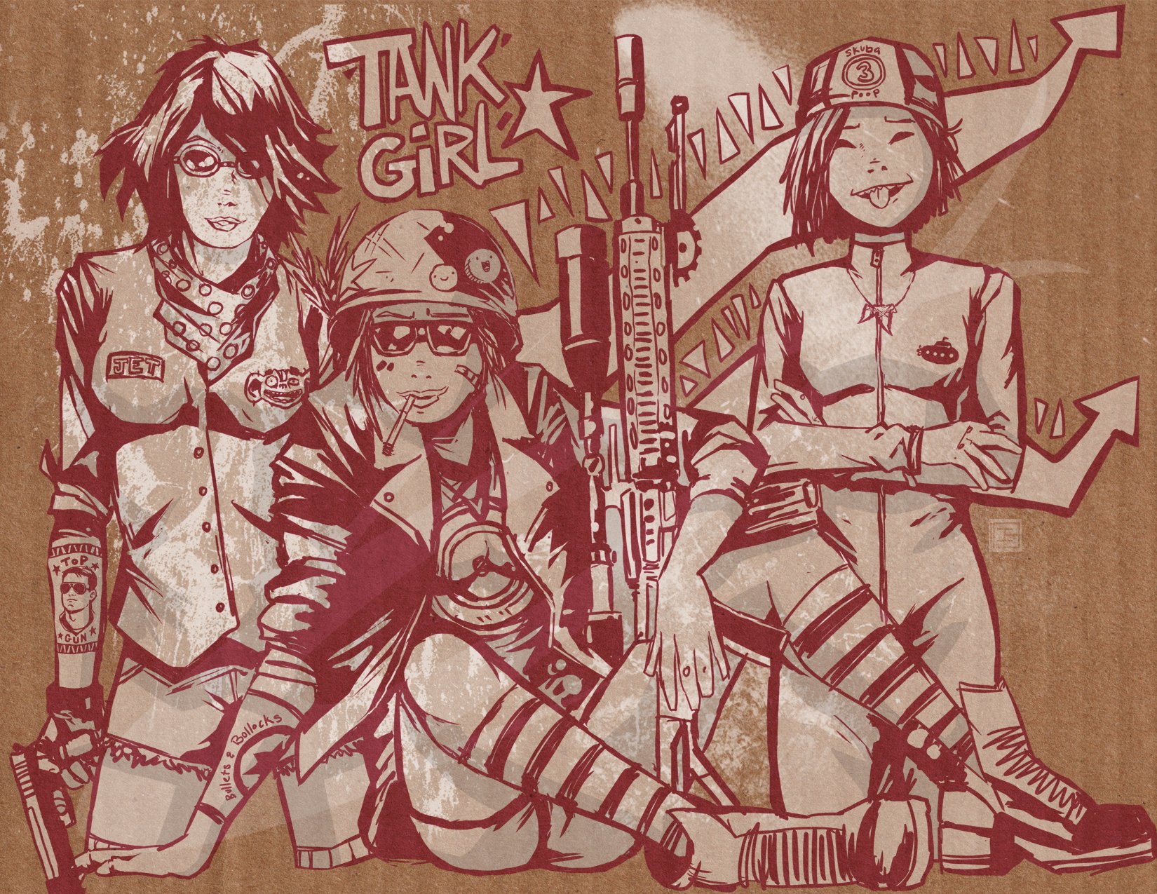 Download Comic Tank Girl Wallpaper
