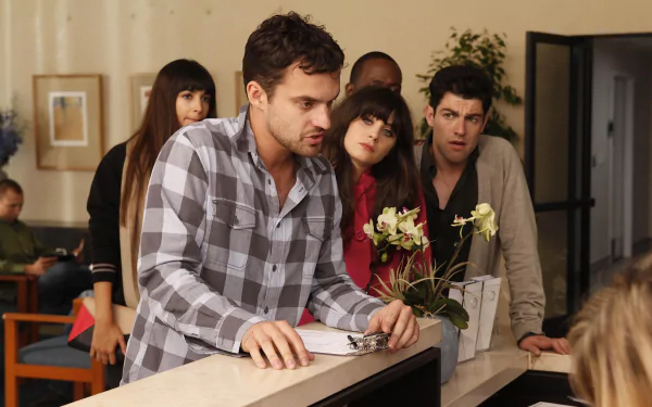 Cece Parekh Hannah Simone Winston Bishop Lamorne Morris Schmidt (New Girl) Max Greenfield Nick Miller Jake Johnson Jessica Day Zooey Deschanel TV Show New Girl HD Desktop Wallpaper | Background Image