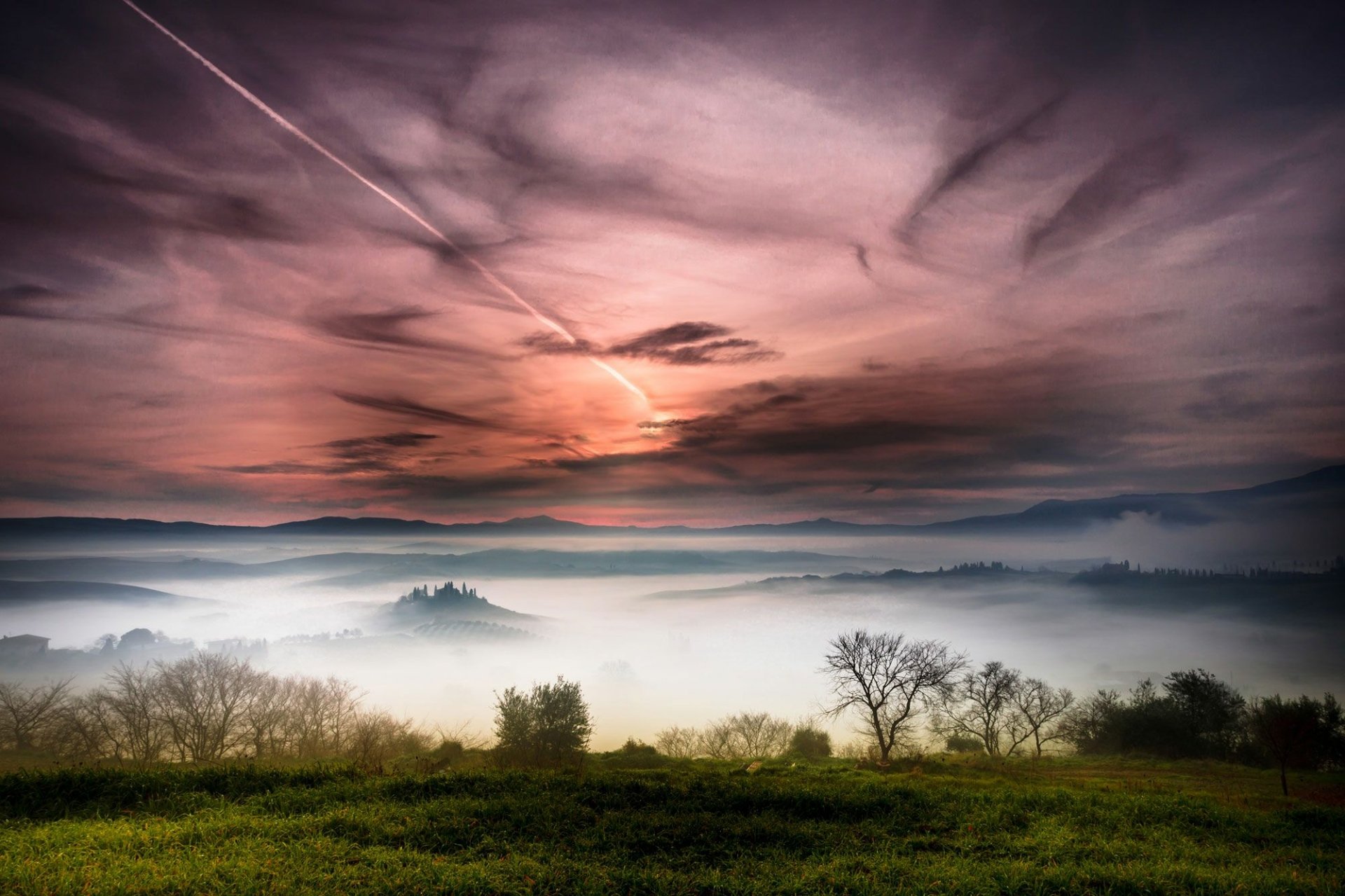 Download Fog Photography Tuscany HD Wallpaper by Alberto Di Donato