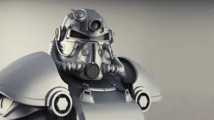 Image of Power Armor from Fallout 4 video game, featured in an HD desktop wallpaper and background.