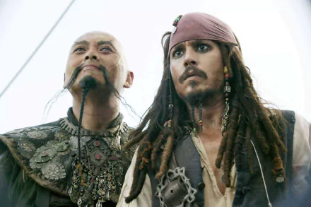 Chow Yun-Fat Captain Sao Feng Jack Sparrow Johnny Depp movie Pirates Of The Caribbean: At World's End HD Desktop Wallpaper | Background Image