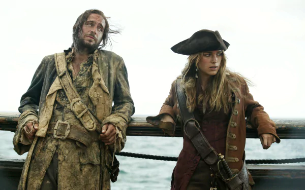 James Norrington Jack Davenport Elizabeth Swann Keira Knightley movie Pirates Of The Caribbean: Dead Man's Chest HD Desktop Wallpaper | Background Image
