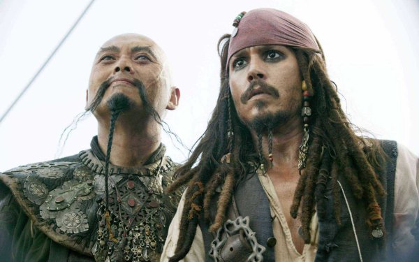 Movie Pirates Of The Caribbean: At World's End Pirates Of The Caribbean Johnny Depp Jack Sparrow Captain Sao Feng Chow Yun-Fat HD Wallpaper | Background Image