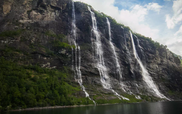 nature Seven Sisters Waterfall, Norway HD Desktop Wallpaper | Background Image