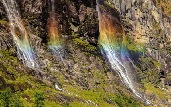 nature Seven Sisters Waterfall, Norway HD Desktop Wallpaper | Background Image