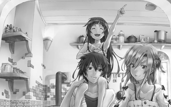 Anime Sword Art Online Kirito Asuna Yuuki Yui Kazuto Kirigaya HD Wallpaper | Background Image