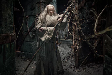 Ian McKellen Gandalf movie The Hobbit: The Desolation Of Smaug HD Desktop Wallpaper | Background Image