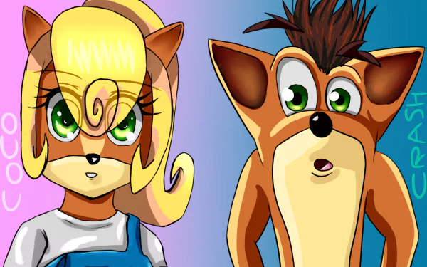  Crash and Coco Bandicoot by JustASonicFan