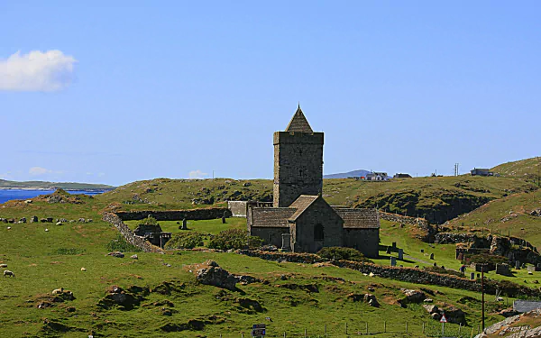religious St Clement's Church, Rodel HD Desktop Wallpaper | Background Image