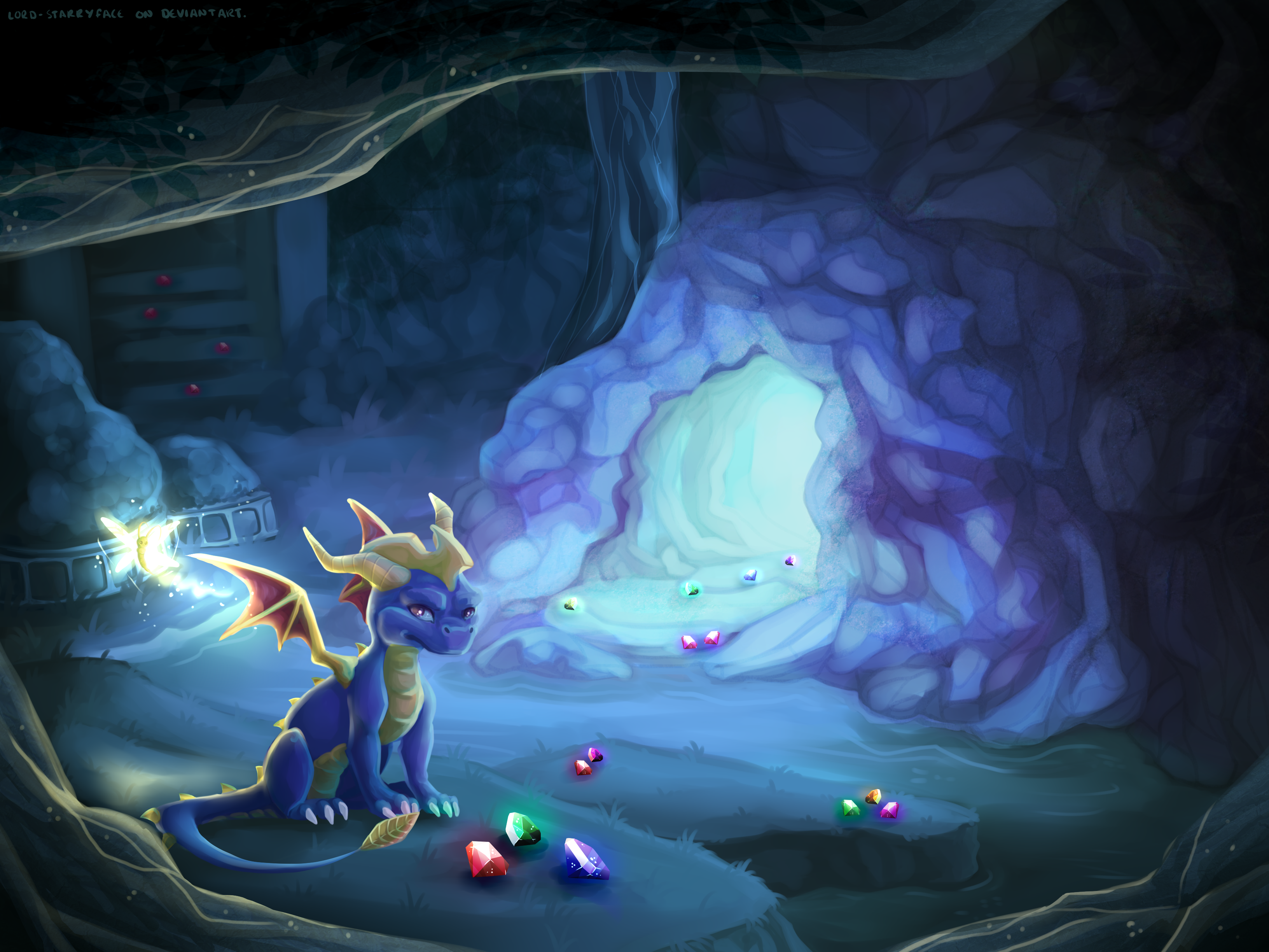 Spyro and Sparx by Lord-StarryFace