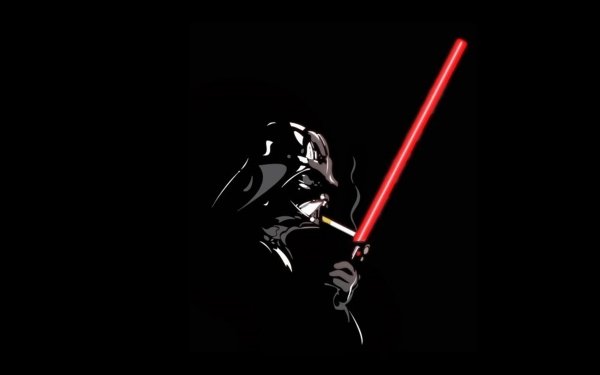 Funny Star Wars Darth Vader Lightsaber Black Smoking HD Wallpaper | Background Image