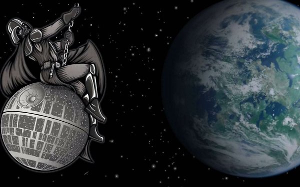 Funny Star Wars Darth Vader Death Star Wrecking Ball Planet HD Wallpaper | Background Image
