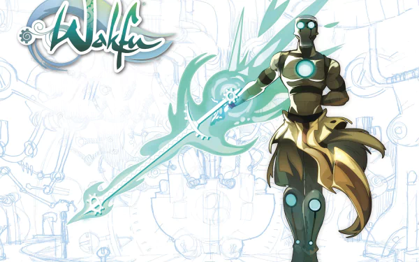 A dynamic HD wallpaper of Nox from the anime Wakfu, showcasing the character with a glowing weapon against a detailed background, embodying the series' vibrant style.