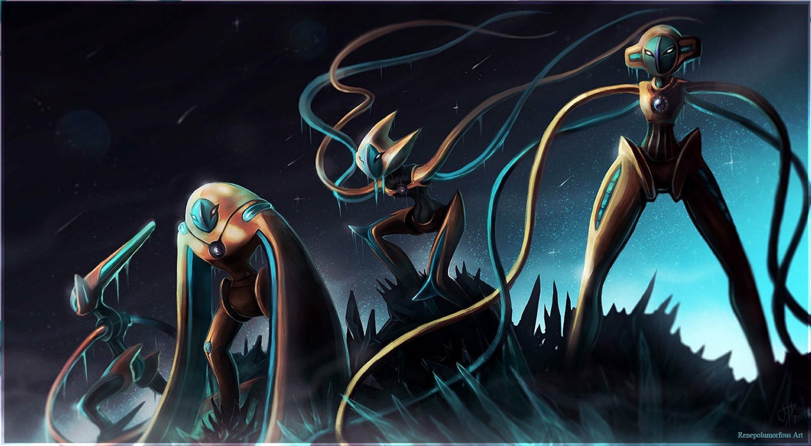 Deoxys Evolution HD Anime Wallpaper by Maria Dedevesi