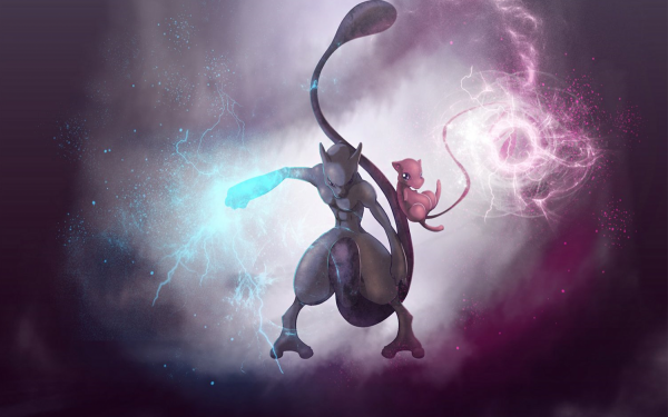 Anime Pokémon Mewtwo Mew HD Wallpaper | Background Image