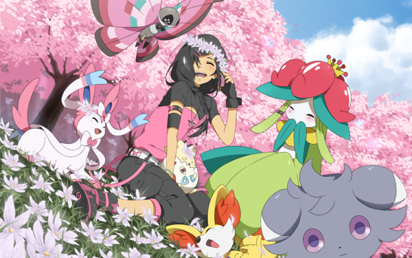 Anime Pokémon Sylveon Vivillon Togepi Fennekin Espurr Lilligant HD Wallpaper | Background Image