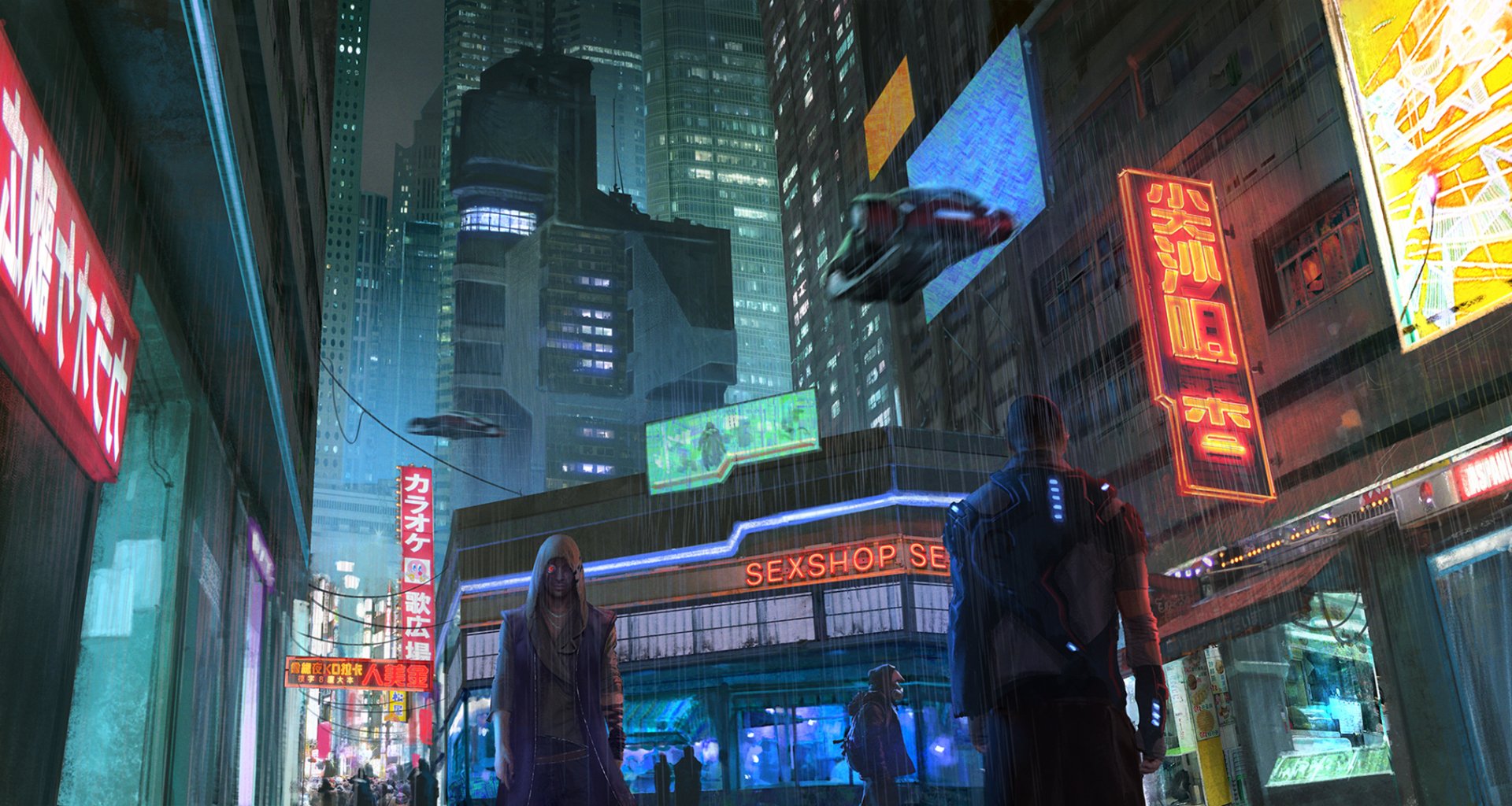 Download Sci Fi City Sci Fi City HD Wallpaper by KlausPillon