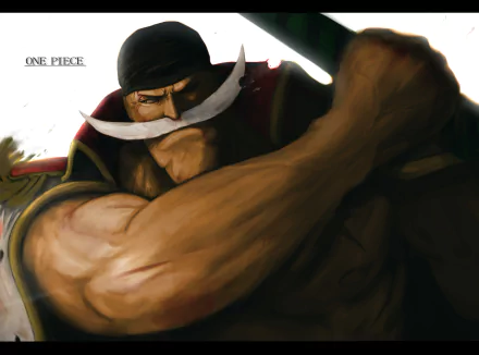HD desktop wallpaper featuring Edward Newgate, also known as Whitebeard, from the anime One Piece.