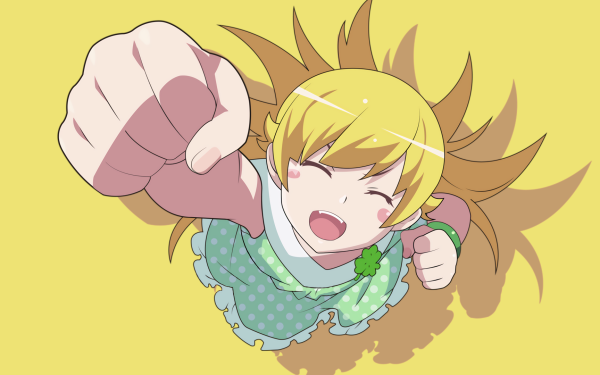 Anime Monogatari (Series) Shinobu Oshino Bakemonogatari Monogatari Series: Second Season Blonde Yellow Eyes Little Girl HD Wallpaper | Background Image
