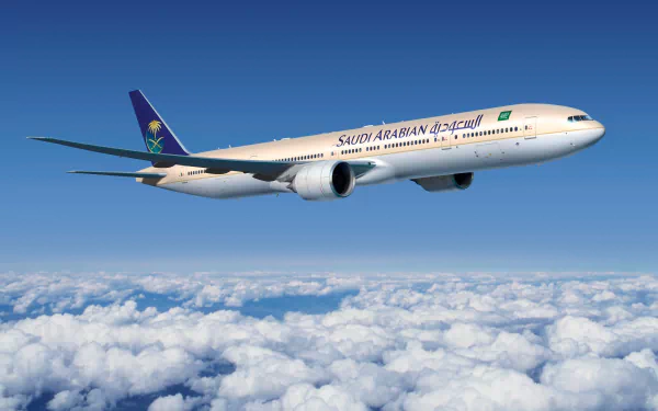 cloud Saudi Arabia aircraft vehicle Boeing 777 HD Desktop Wallpaper | Background Image