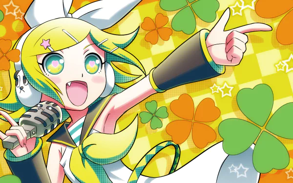 Rin Kagamine Anime Vocaloid HD Desktop Wallpaper | Background Image