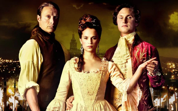 Alicia Vikander Mads Mikkelsen movie A Royal Affair HD Desktop Wallpaper | Background Image