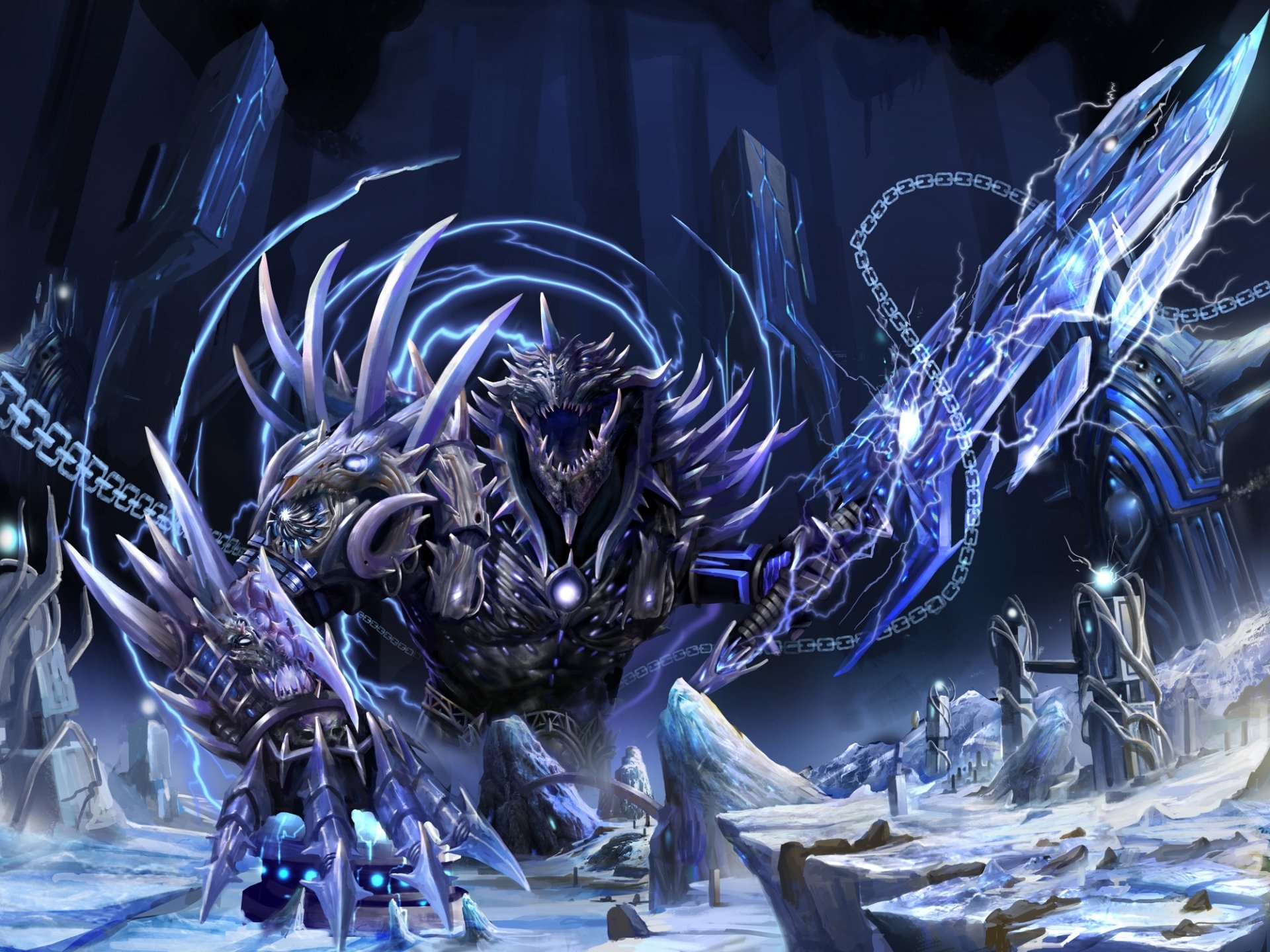Dark Warrior: Monster's Frozen Fury HD Wallpaper | 2000x1500 ...