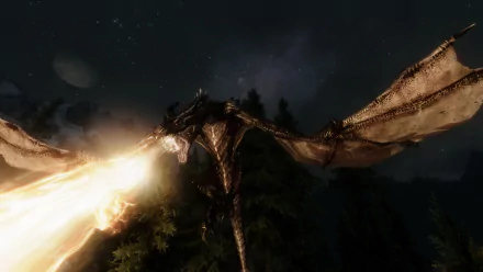 video game The Elder Scrolls V: Skyrim fire breath HD Desktop Wallpaper | Background Image