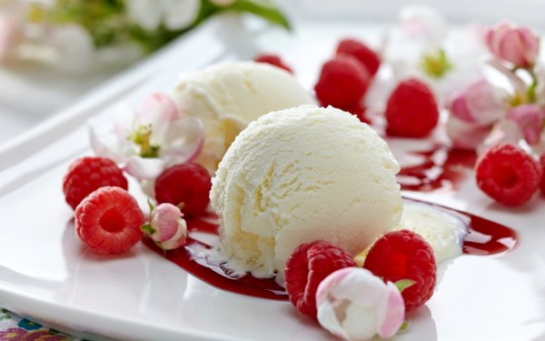 Nahrungsmittel Eiscreme Dessert Himbeere HD Wallpaper | Hintergrund