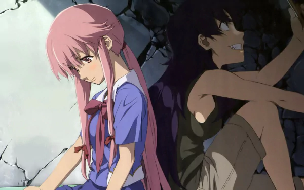 Minene Uryu Yuno Gasai Anime Mirai Nikki HD Desktop Wallpaper | Background Image
