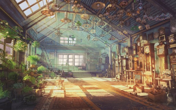 Fantasy Room Landscape Clock HD Wallpaper | Background Image